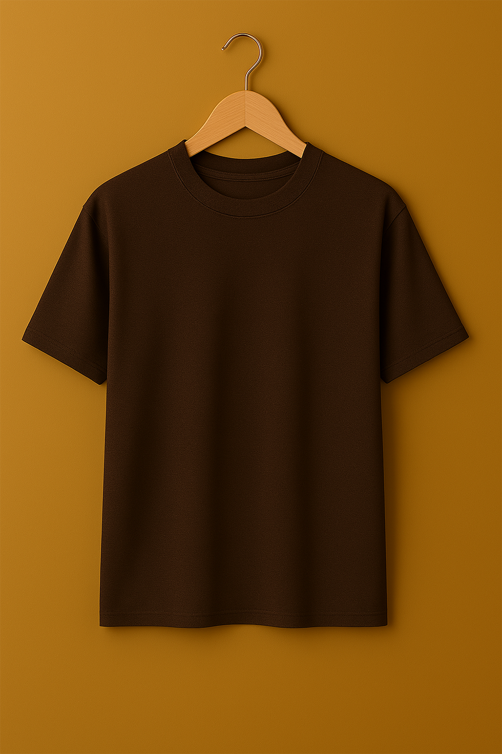 DARK BROWN OVERSIZE TSHIRT (2) DARK BROWN OVERSIZE TSHIRT - Image 1