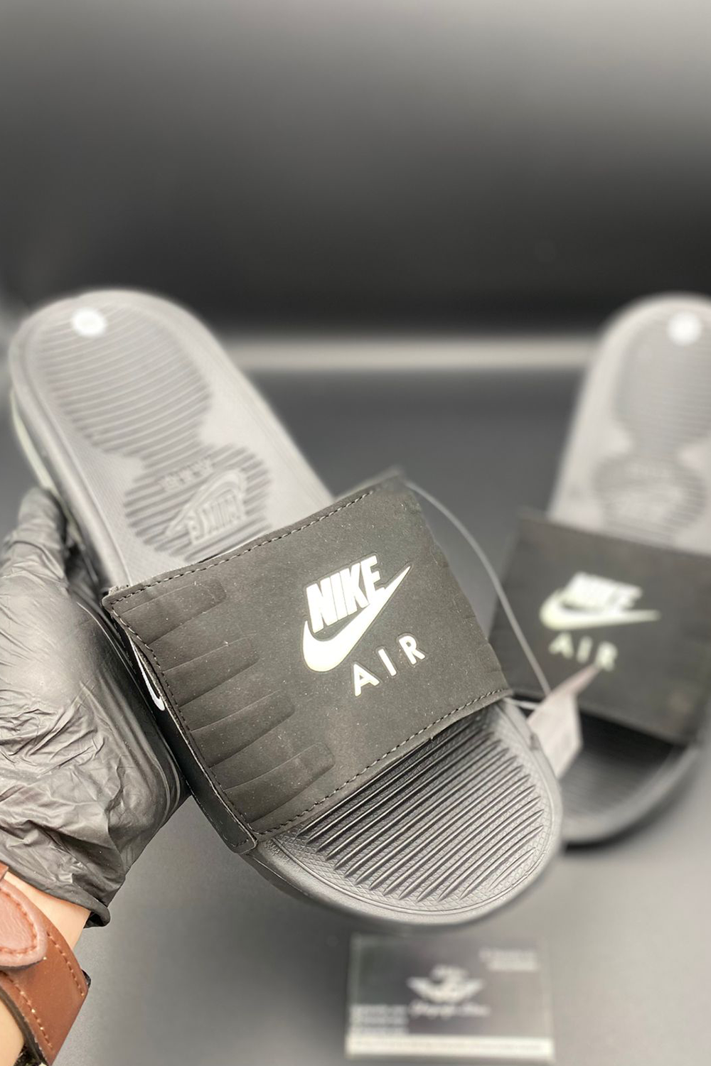 NK Air Slides slides grey NK Air Slides Black - Image 1