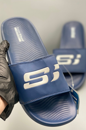 Skechers Hyperburst Slides Navy D1
