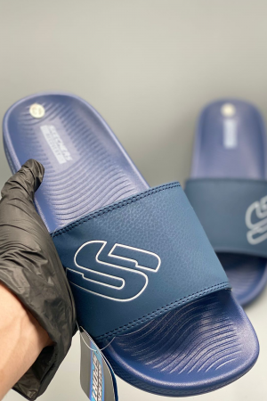 Skechers Hyperburst Slides Navy D2