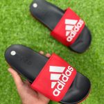 AD COMFORT SLIDES RED BLACK