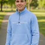 TH Sky Blue Qtr Zipper