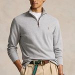 RL Quarter Zipper Heather Grey