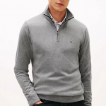 TH Qtr Zipper Heather Grey